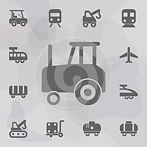 tractor, wheels icon. Simple set of transport icons. One of the collection for websites, web design, mobile app