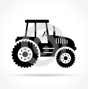 Tractor on white background