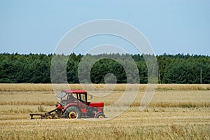 Tractor work in field