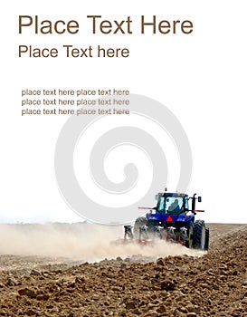 Tractor working at the field