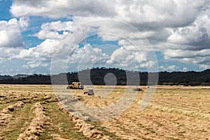 Tractor working on a field