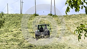 Tractor working on a field