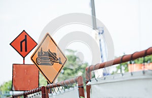 Tractor working sign