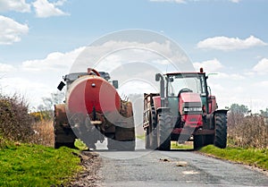 Tractors blocking Road