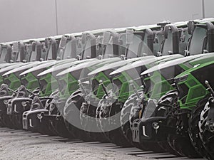 Tractors Deutz-Fahr vehicle fleet in winter