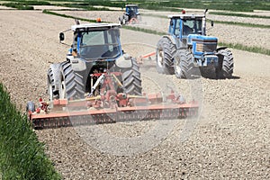 Tractors farming