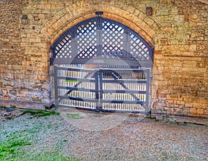 Tractors gate tower of London Thames