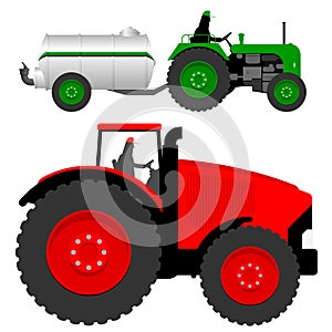 Tractors with liquid manure tanker