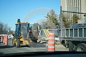 Tractors, trucks and pylons