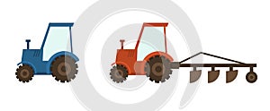 Tractors vector farm agriculture tractor vehicle.