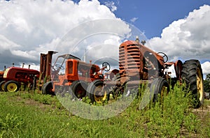Tractors in the weed patch