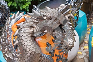 Tradditional Ceramic of jar, pot, bottle and earthen jar including bronze dragon head