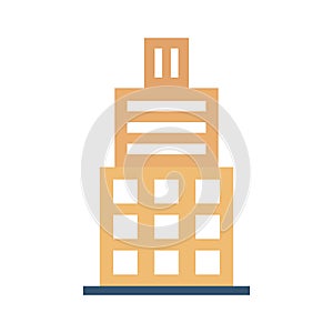 Trade center flat vector icon which can easily modify or edit