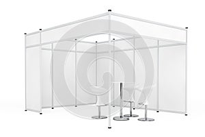 Trade Commercial Exhibition Stand. 3d Rendering