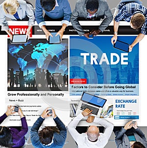 Trade Exchange Import Export Business Transaction Concept