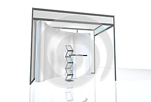Trade exhibition stand Exhibition round 3D rendering