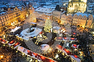 Trade fair in Prague. Christmas photo