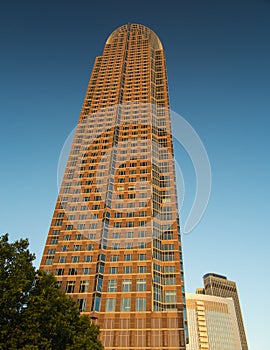 Trade Fair Tower, Messeturm, in Frankfurt, Germany photo