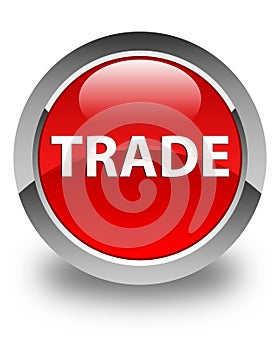 Trade glossy red round button
