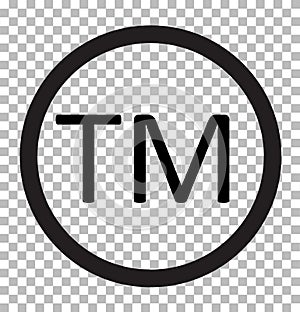 Trade mark isolated on transparent.