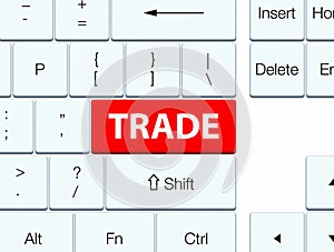 Trade red keyboard button