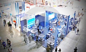 Trade show background photo