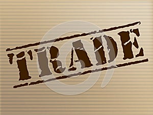 Trade Stamp Represents Ecommerce Commerce And Buying