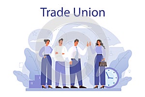 Trade union concept. Employees care idea. Employees wellbeing