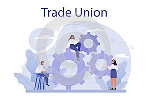 Trade union concept. Employees care idea. Employees wellbeing