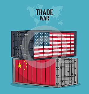 Trade war concept