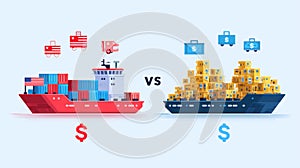 Trade War Import Export Comparison