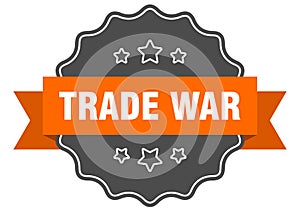 trade war label. trade war isolated seal. sticker. sign