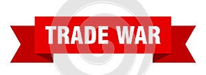 trade war ribbon. trade war paper band banner sign.