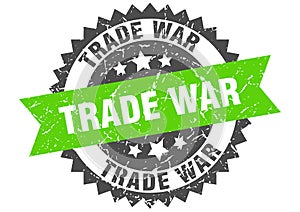 Trade war stamp. trade war grunge round sign.