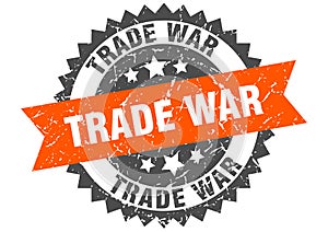 Trade war stamp. trade war grunge round sign.