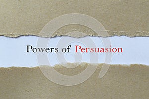 Powers of persuasion heading