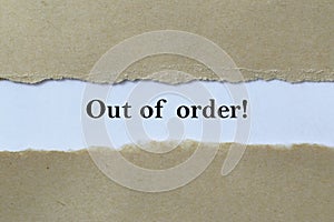 Out of order! photo