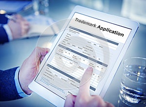 Trademark Application Document Form Concept