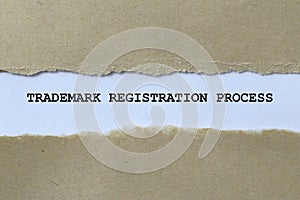 trademark registration process on white paper