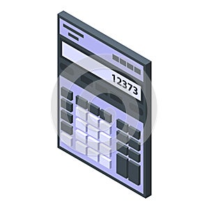 Trader calculator icon, isometric style