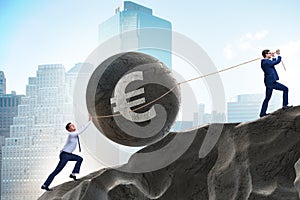 The trader trading in euro currency