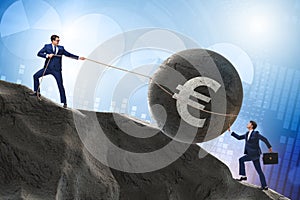The trader trading in euro currency