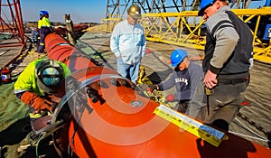 Tradesman working with welding torch