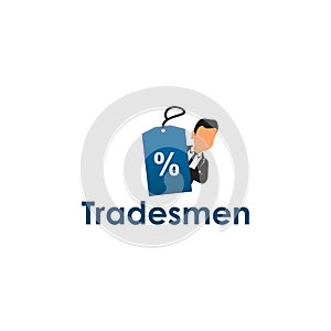 Tradesmen service logo design template