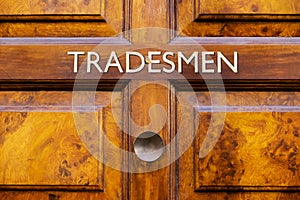 Tradesmens entrance door