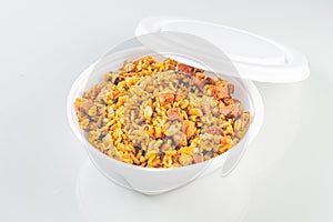 Tradicional Brazilian Rice and beans dish for delivery baiÃ£o de dois