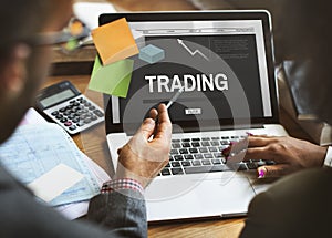 Trading Business Strategy Development Concept