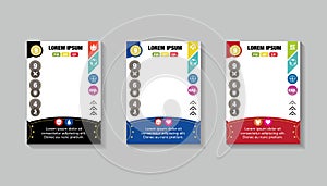 Trading card game frame template set collection