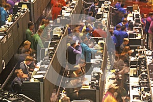 Trading Floor of The Chicago Board of Trade, Chicago, Illinois