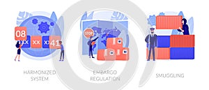 Trading goods limitations vector concept metaphors. photo